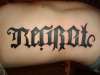 regret nothing abigram tattoo