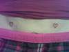 Double hearts tattoo
