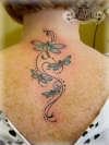 Dragonflys on back tattoo