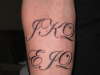 Edwardian Script tattoo