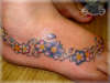 Flower on foot tattoo