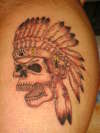 Indian chief Skull tattoo