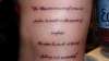 Quote, on ribs tattoo