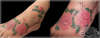 Roses on foot tattoo