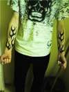 Tribal flames tattoo