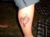 cross with heart tattoo