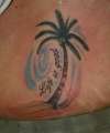 palm tree w/lettering tattoo