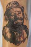 Emmett Kelly first stage...color coming tattoo