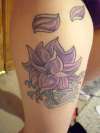 Purple Lotus in Water tattoo