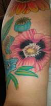 Start of my floral sleeve-Poppy tattoo