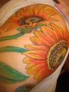 Start of my floral sleeve-shoulder tattoo