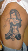 goth pin up tattoo