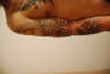 my old school 3 quarter sleeve without shading and colouring tattoo