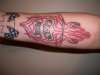 pinstripe skull tattoo