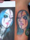 Blue Dead Girl w ref tattoo