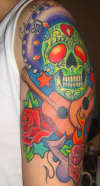 Day of the dead sleeve - in progress tattoo