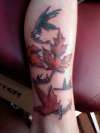 fall leaves tattoo