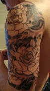 half sleeve (back) tattoo