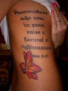 Bible Verse and flower tattoo