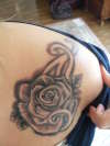 Black & Grey Rose- Just been done tattoo