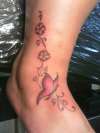 Butterfly & Flowers tattoo