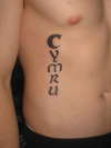 Cymru (Wales in english) tattoo