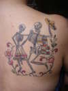 Dancing skeletons tattoo