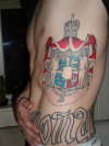 Danish coat of arms/left side torso - work in progress tattoo