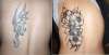 Dragon/Flower Cover Up tattoo