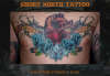 Heart and Flintlock Pistols Chestpiece tattoo