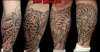 Koi and Dragon Half Sleeve Leg tattoo