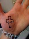 Palm Cross tattoo