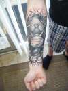 Randy Orton Gasmask tattoo