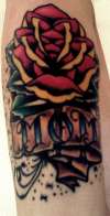 Traditional Mom Rose tattoo