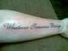 Whatever Tomoro Brings tattoo
