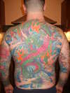 full dragon back piece in progess tattoo