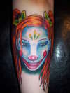 girl clown tattoo