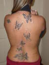 B&W butterflies tattoo