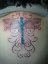 Dragonfly Upper Back Tattoo