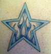 blue star tattoo