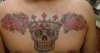 crowned sugar skull tattoo