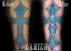flat cross, cool cross tattoo