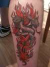lower leg tattoo