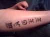 my last name old english tattoo