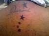stars and name tattoo