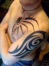 tribal dragon ying yang tattoo