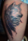 Cherry Creek Wolf tattoo
