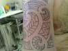 First sitting - polynesian tribal tattoo