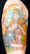 Mucha maiden tattoo