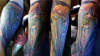 Syringe-Planets-Galaxy-Future-City tattoo